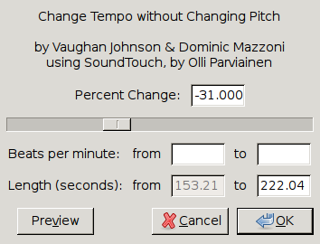 change tempo